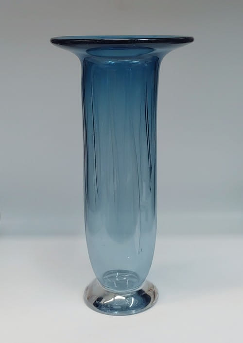 DB-629  Vase - steel blue tower $295 at Hunter Wolff Gallery